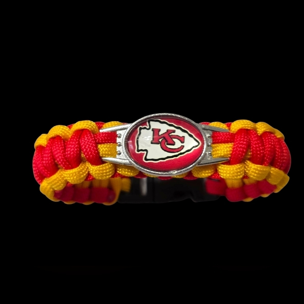 Kansas City Chiefs Red and Yellow Paracord Bracelet